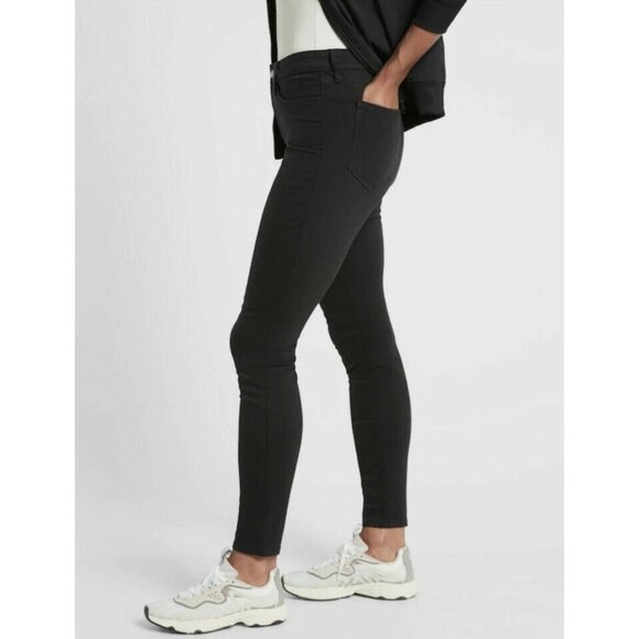 Athleta Flex Ultra Skinny Jeans Black Size 6 Soft Stretch Skulptek Denim Pockets - Picture 7 of 15